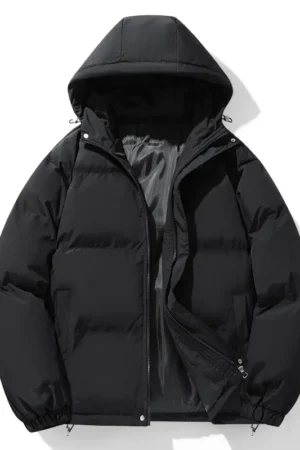 Men New Thick Warm Hooded Coats Trendy Hooded Windproof Parkas Men's Winter Casual Cotton-Padded Jacket Bread Jackets